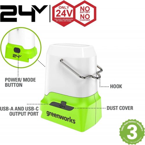 Greenworks lamp 24 volt