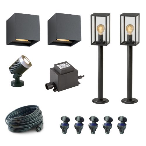 tuinverlichting set zwart