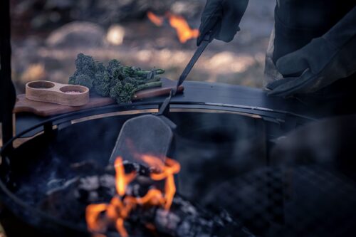 Barebones Cowboy Fire Pit Grill Side Table