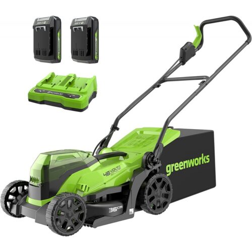 Grasmaaier 36cm 2x24 volt incl 2x4Ah accu en dual lader