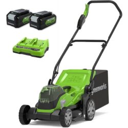 Grasmaaier 36cm 2x24 volt incl 2x4Ah accu en dual lader