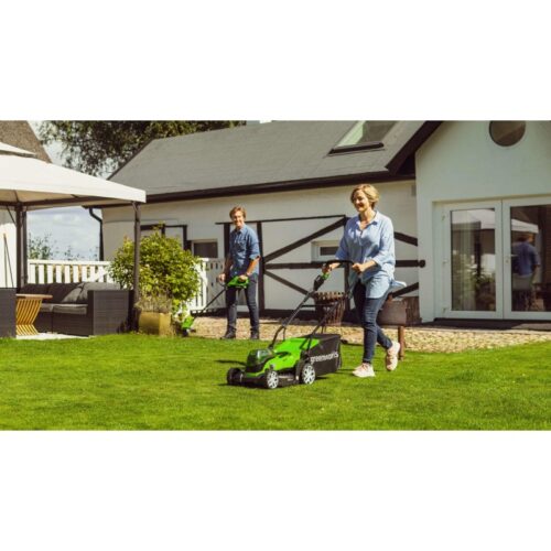 Grasmaaier 36cm 2x24 volt incl 2x4Ah accu en dual lader