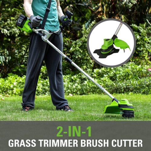 Greenworks Accu Trimmer 2x24 volt excl batterij en lader