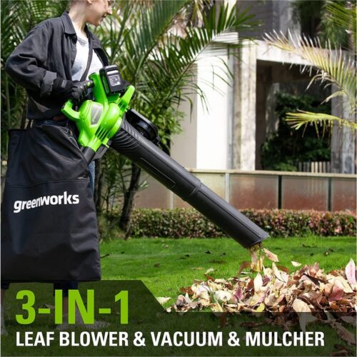 Bladblazer 2x24 volt incl 2x4Ah accu en dual lader