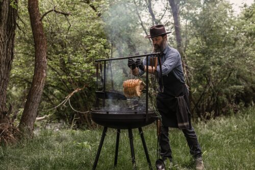 Barebones Cowboy Fire Pit Grill Systeem