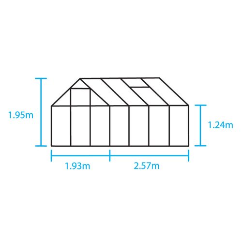 Tuinkas Popular 86, Tuinderglas, aluminium