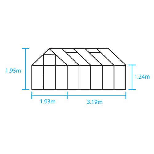 Tuinkas Popular 106, Tuinderglas, aluminium