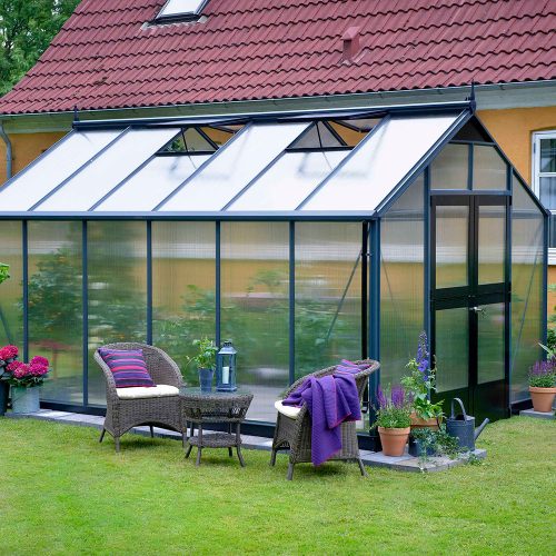 Tuinkas Premium 130, Polycarbonaat, antractiet